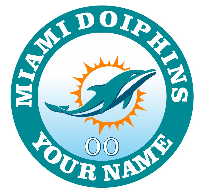 Miami Dolphins Customized Logo vinyl decal